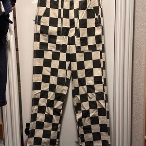 Checkered Black and White Men's Pants